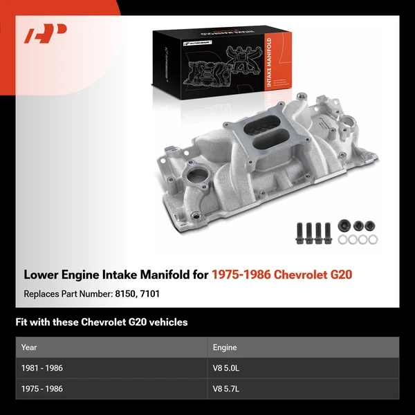 Lower Engine Intake Manifold for 1975-1986 Chevrolet G20