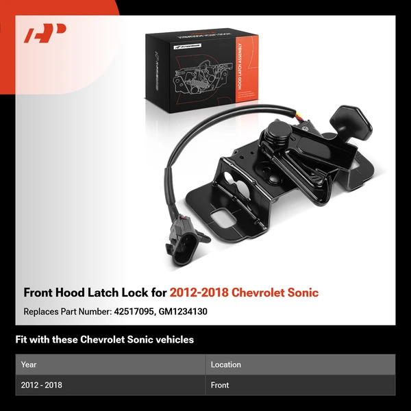 Front Hood Latch Lock for 2012-2018 Chevrolet Sonic