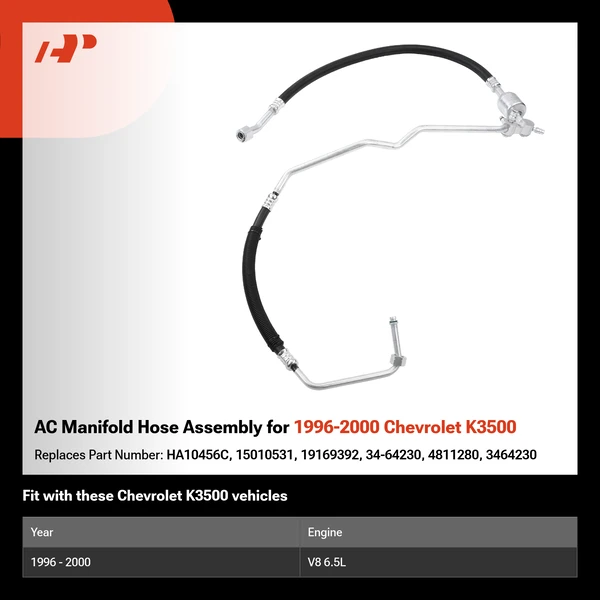 AC Manifold Hose Assembly for 1996-2000 Chevrolet K3500