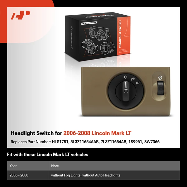 Headlight Switch for 2006-2008 Lincoln Mark LT
