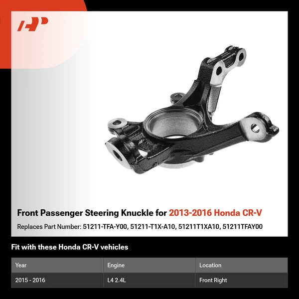 Front Passenger Steering Knuckle for 2013-2016 Honda CR-V