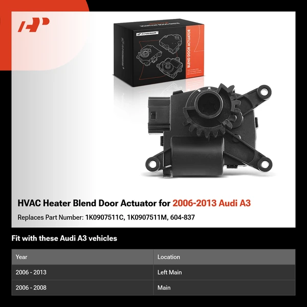 HVAC Heater Blend Door Actuator for 2006-2013 Audi A3