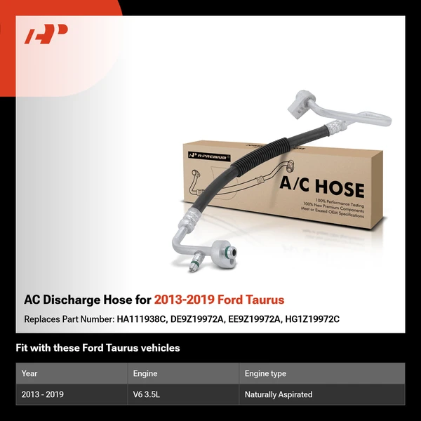 AC Discharge Hose for 2013-2019 Ford Taurus