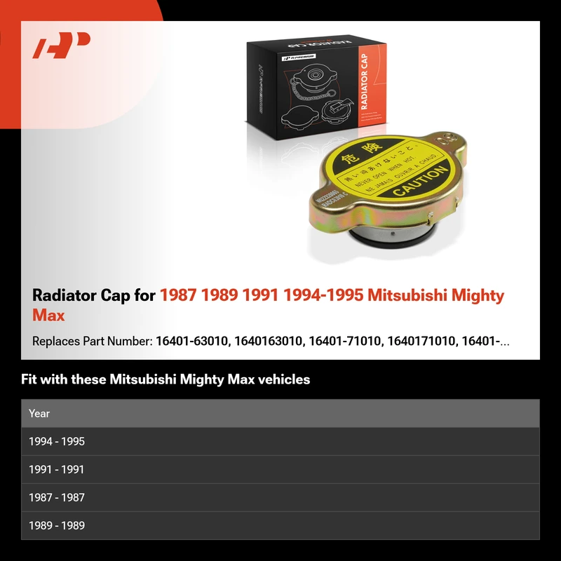 Radiator Cap for 1987 1989 1991 1994-1995 Mitsubishi Mighty Max