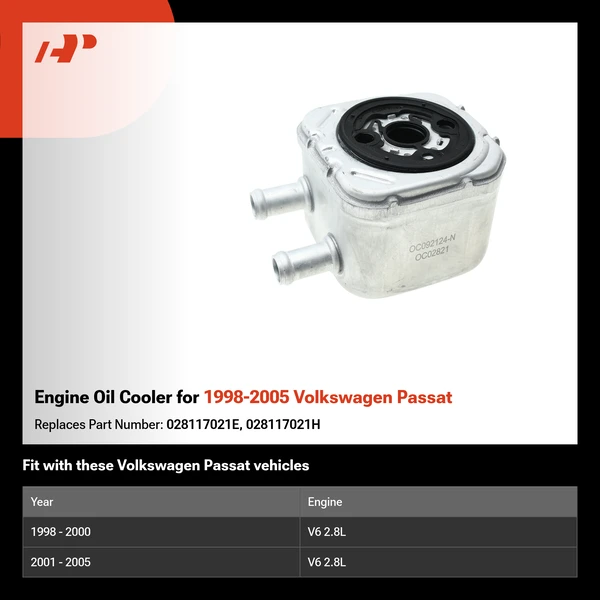 Engine Oil Cooler for 1998-2005 Volkswagen Passat