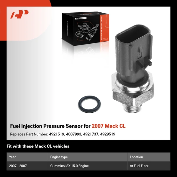 Fuel Injection Pressure Sensor for 2007 Mack CL