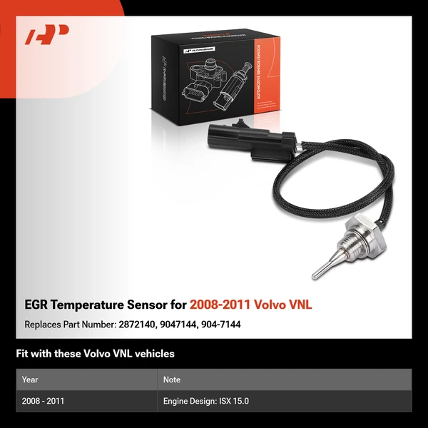 EGR Temperature Sensor for 2008-2011 Volvo VNL