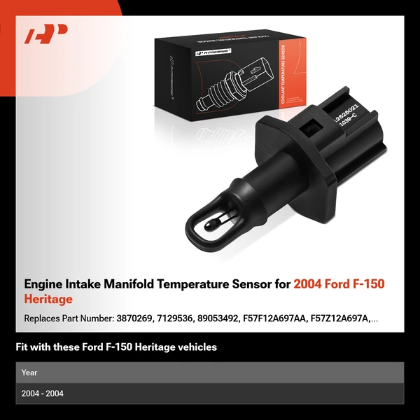 Engine Intake Manifold Temperature Sensor for 2004 Ford F-150 Heritage
