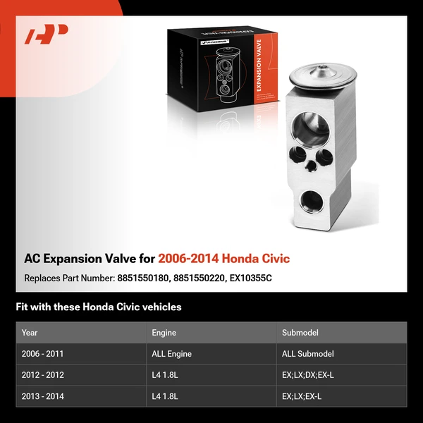 AC Expansion Valve for 2006-2014 Honda Civic