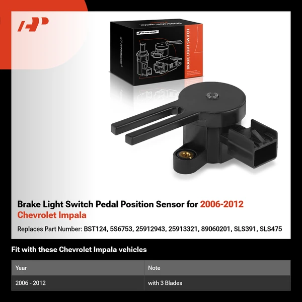 Brake Light Switch Pedal Position Sensor for 2006-2012 Chevrolet Impala