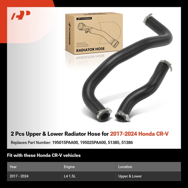 2 Pcs Upper & Lower Radiator Hose for 2017-2024 Honda CR-V