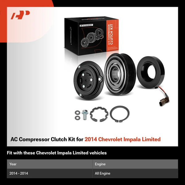 AC Compressor Clutch Kit for 2014 Chevrolet Impala Limited