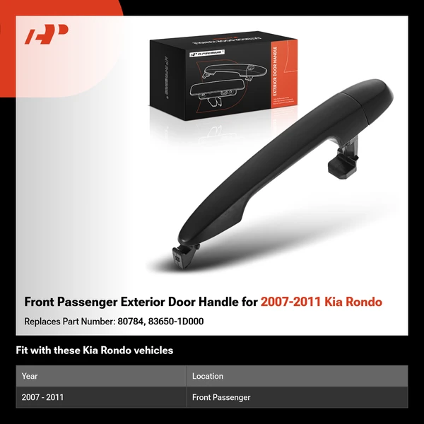 Front Passenger Exterior Door Handle for 2007-2011 Kia Rondo