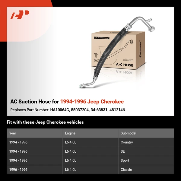 AC Suction Hose for 1994-1996 Jeep Cherokee