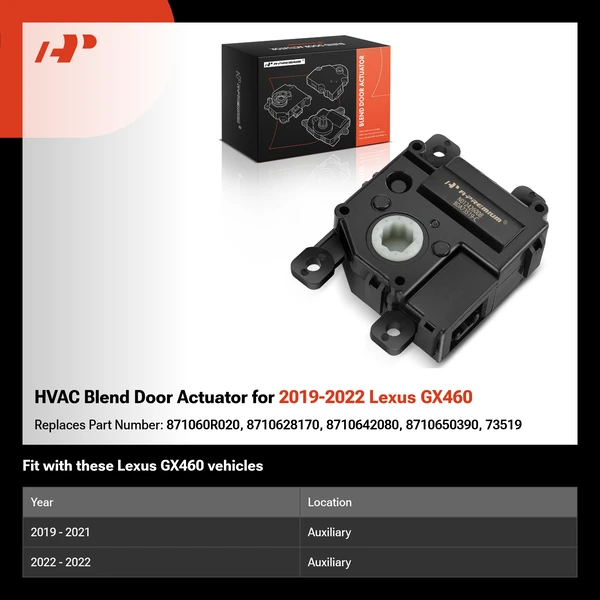 HVAC Blend Door Actuator for 2019-2022 Lexus GX460