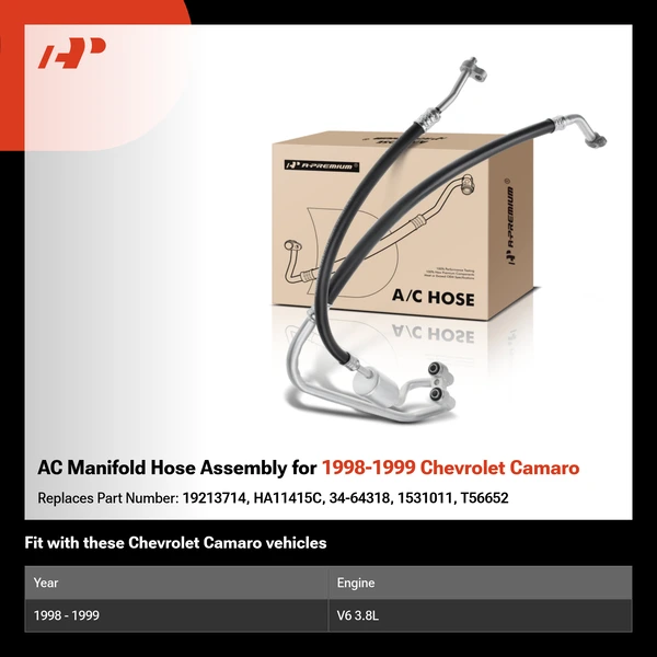 AC Manifold Hose Assembly for 1998-1999 Chevrolet Camaro