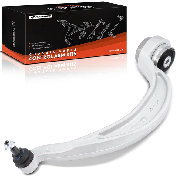 2008-2010 Audi S5 1-Pc Control Arm, Front Driver Lower Rearward with Ball Joint A-Premium APCA4411