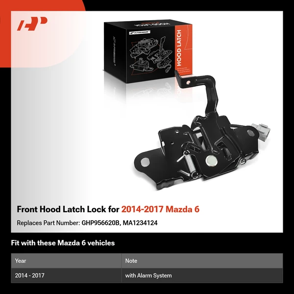 Front Hood Latch Lock for 2014-2017 Mazda 6