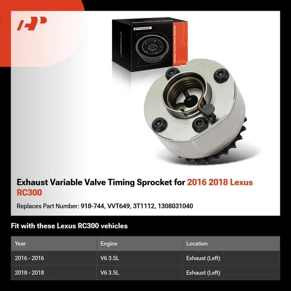 Exhaust Variable Valve Timing Sprocket for 2016 2018 Lexus RC300