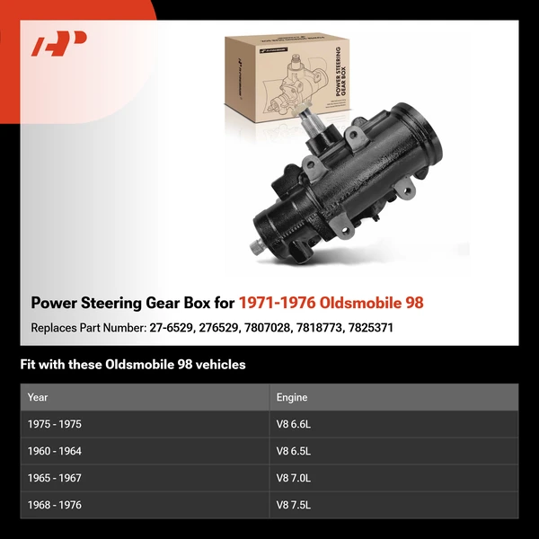 Power Steering Gear Box for 1971-1976 Oldsmobile 98