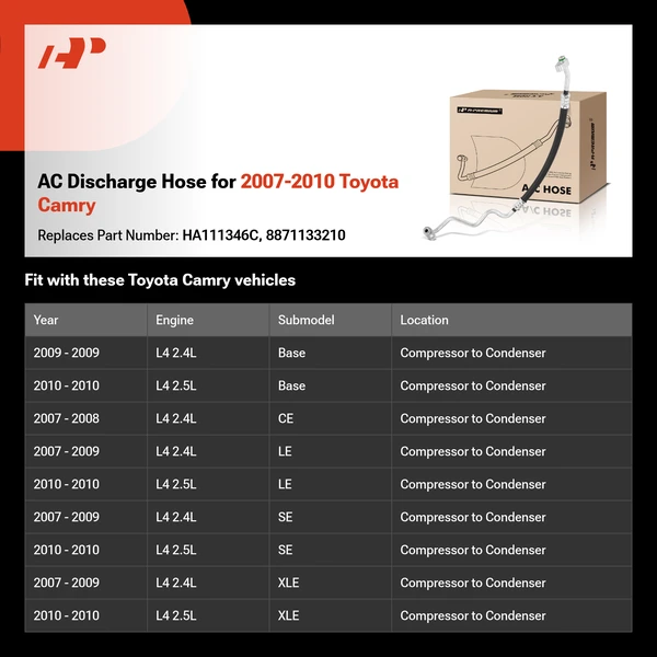 AC Discharge Hose for 2007-2010 Toyota Camry