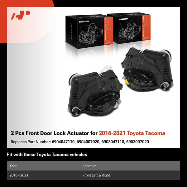 2 Pcs Front Door Lock Actuator for 2016-2021 Toyota Tacoma