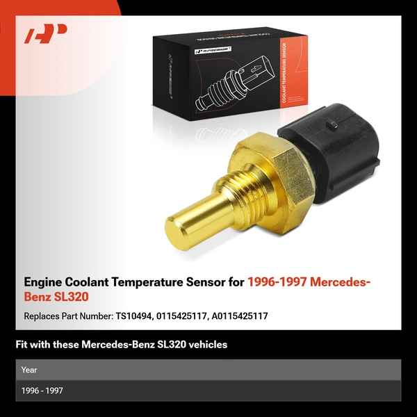Engine Coolant Temperature Sensor for 1996-1997 Mercedes-Benz SL320
