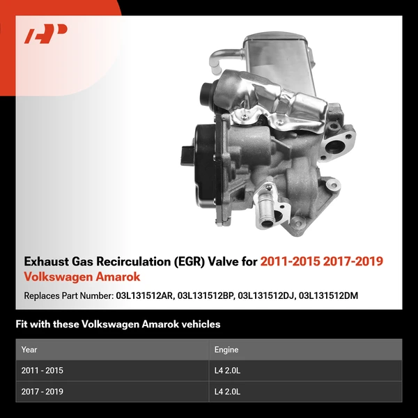Exhaust Gas Recirculation (EGR) Valve for 2011-2015 2017-2019 Volkswagen Amarok