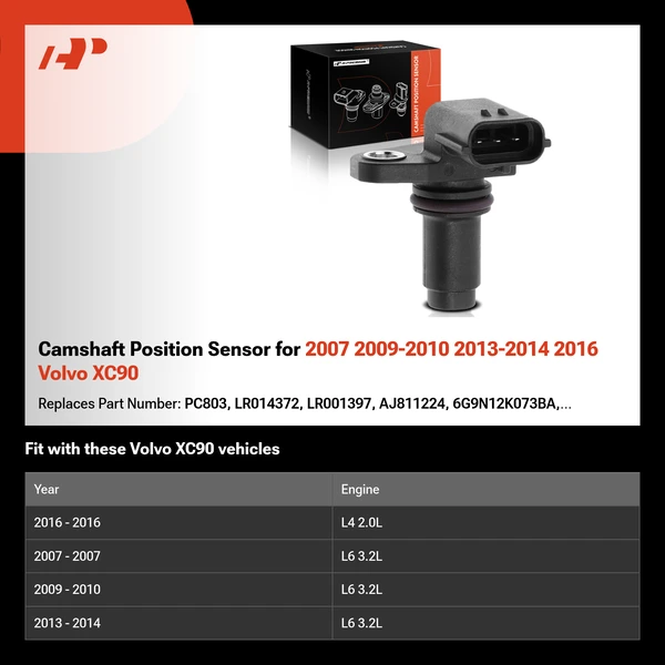 Camshaft Position Sensor for 2007 2009-2010 2013-2014 2016 Volvo XC90
