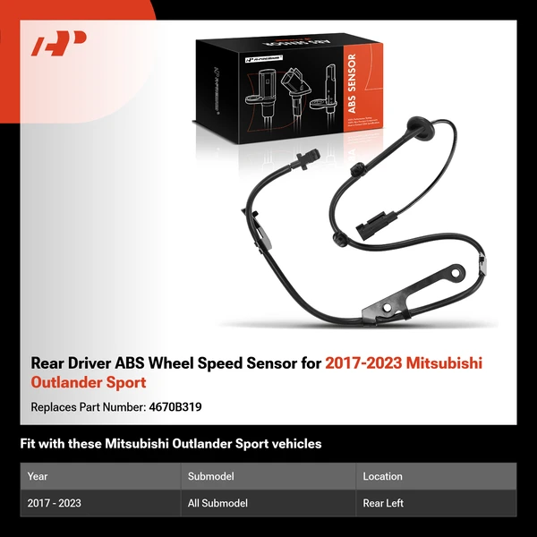 Rear Driver ABS Wheel Speed Sensor for 2017-2023 Mitsubishi Outlander Sport