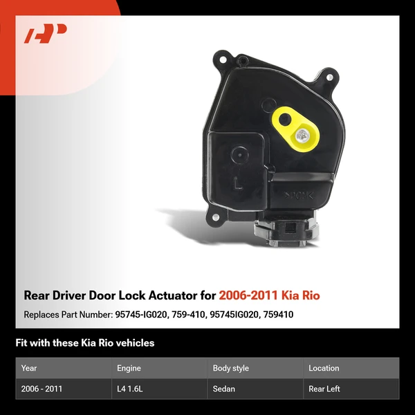Rear Driver Door Lock Actuator for 2006-2011 Kia Rio