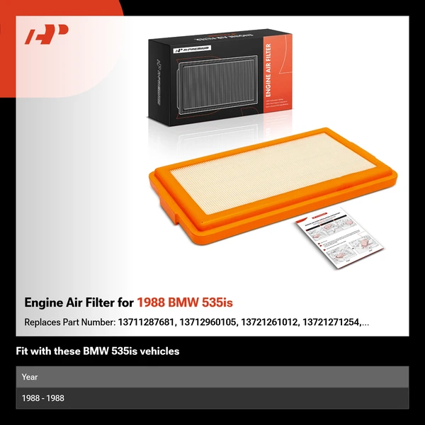 Engine Air Filter for 1988 BMW 535is