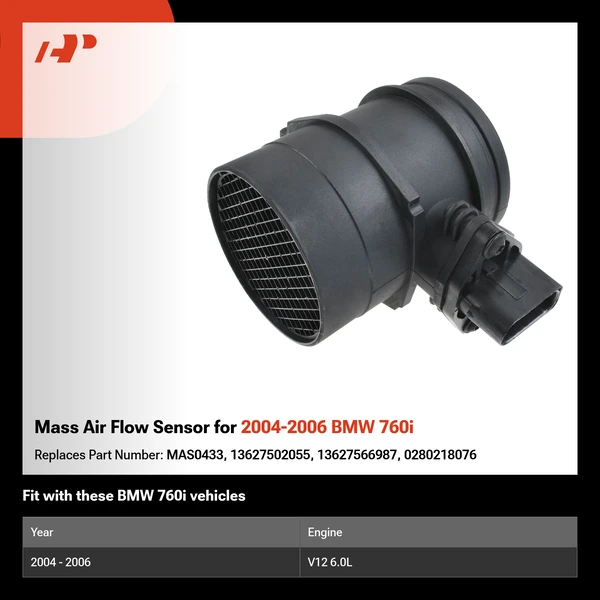 Mass Air Flow Sensor for 2004-2006 BMW 760i