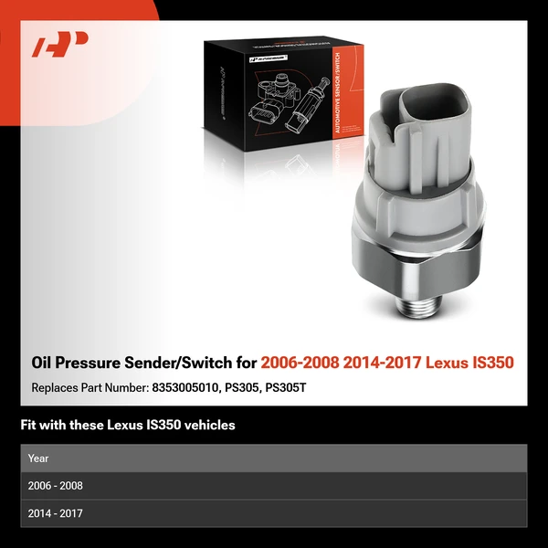 Oil Pressure Sender/Switch for 2006-2008 2014-2017 Lexus IS350