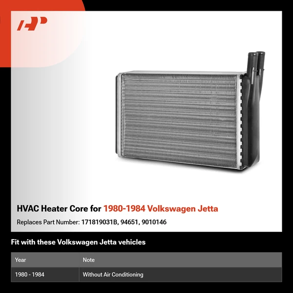 HVAC Heater Core for 1980-1984 Volkswagen Jetta