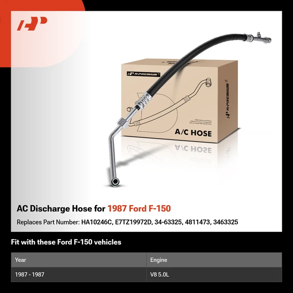 AC Discharge Hose for 1987 Ford F-150