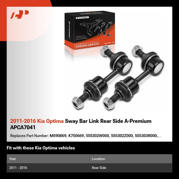 2011-2016 Kia Optima Sway Bar Link Rear Side A-Premium APCA7041