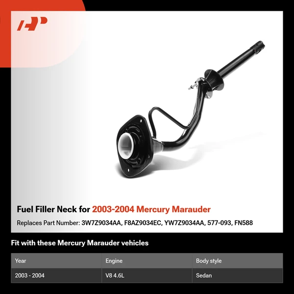 Fuel Filler Neck for 2003-2004 Mercury Marauder