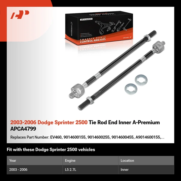2003-2006 Dodge Sprinter 2500 Tie Rod End Inner A-Premium APCA4799