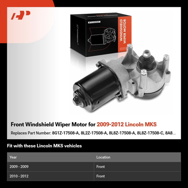 Front Windshield Wiper Motor for 2009-2012 Lincoln MKS