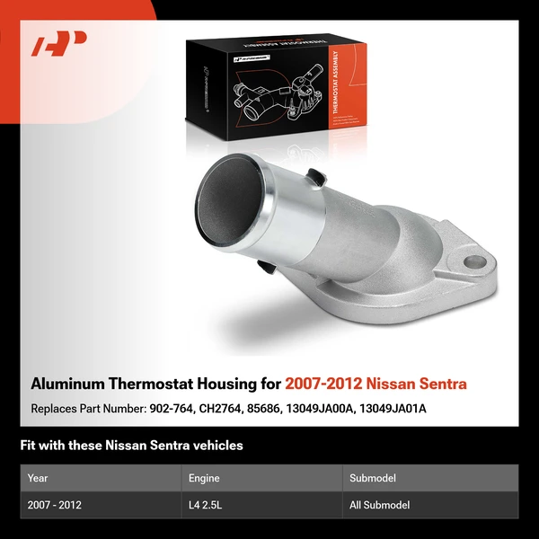 Aluminum Thermostat Housing for 2007-2012 Nissan Sentra