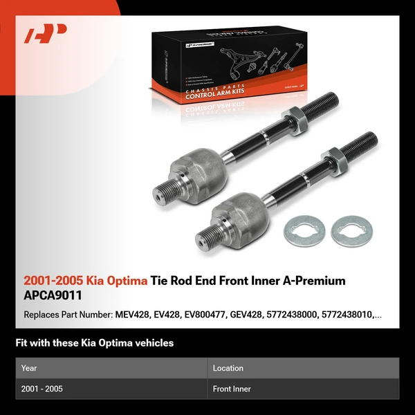 2001-2005 Kia Optima Tie Rod End Front Inner A-Premium APCA9011