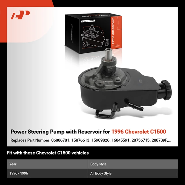 Power Steering Pump with Reservoir for 1996 Chevrolet C1500