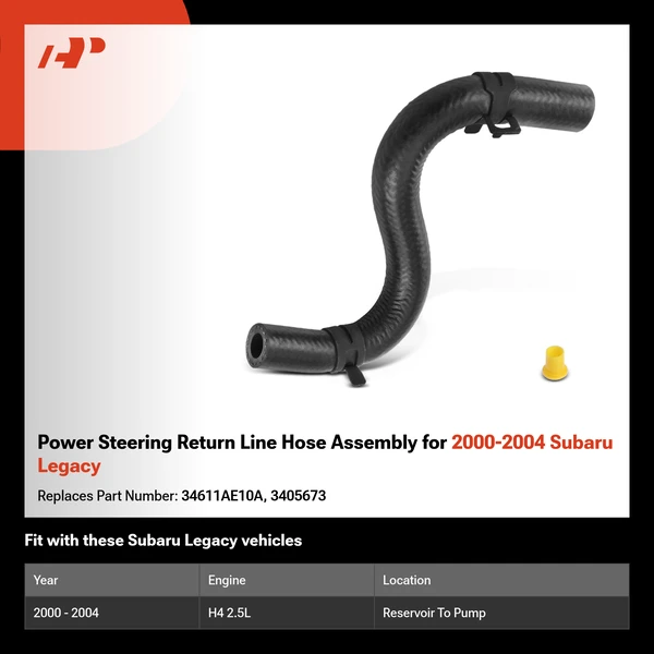 Power Steering Return Line Hose Assembly for 2000-2004 Subaru Legacy