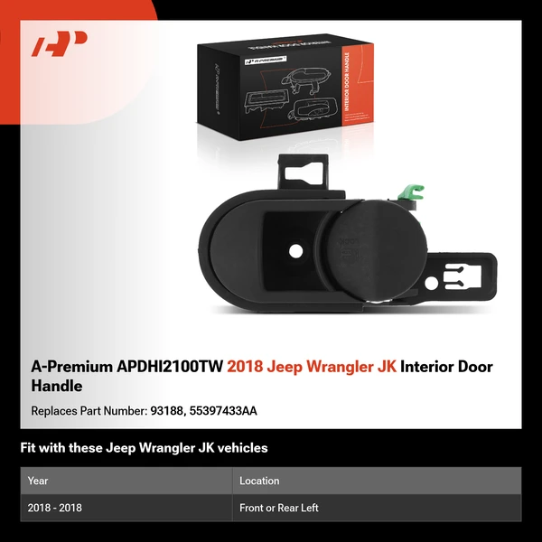 A-Premium APDHI2100TW 2018 Jeep Wrangler JK Interior Door Handle