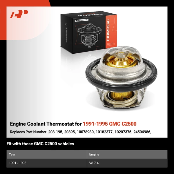 Engine Coolant Thermostat for 1991-1995 GMC C2500