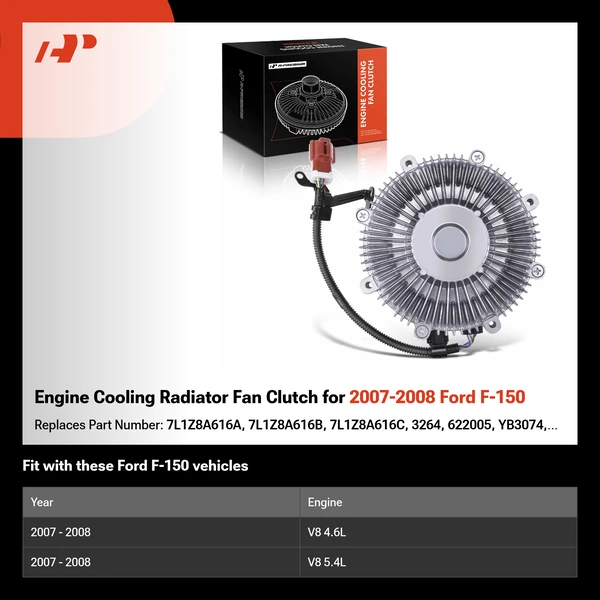 Engine Cooling Radiator Fan Clutch for 2007-2008 Ford F-150