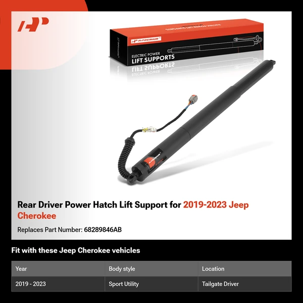 Rear Driver Power Hatch Lift Support for 2019-2023 Jeep Cherokee