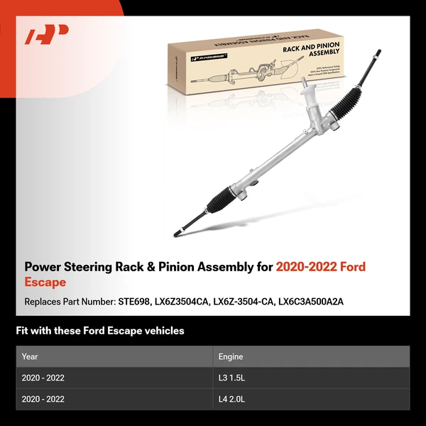 Power Steering Rack & Pinion Assembly for 2020-2022 Ford Escape