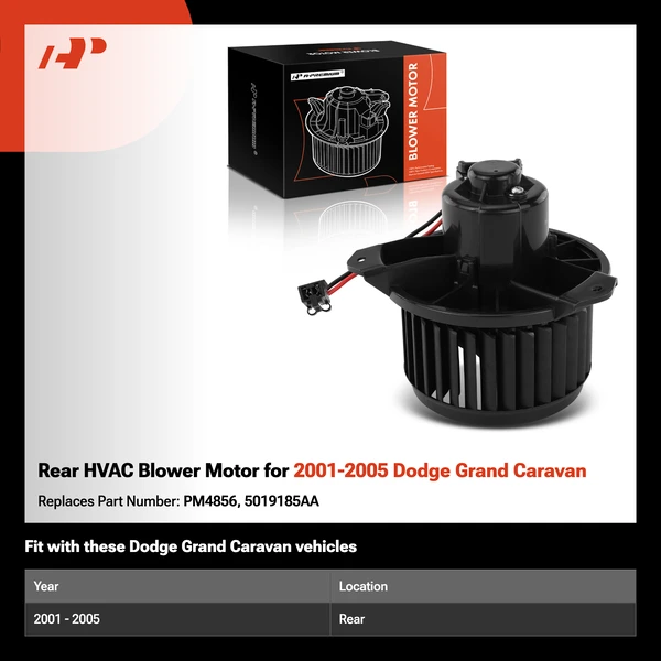 Rear HVAC Blower Motor for 2001-2005 Dodge Grand Caravan